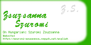 zsuzsanna szuromi business card